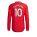 Cheap Manchester United Marcus Rashford #10 Home Football Shirt 2022-23 Long Sleeve